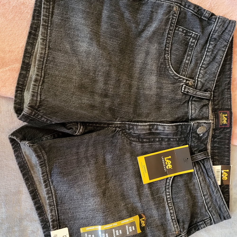 Lee Women's Charcoal Jean Shorts